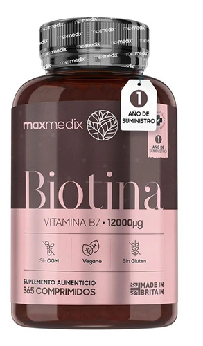  Biotin Biotina 12000 Mcg 360 Pastillas / Europeo