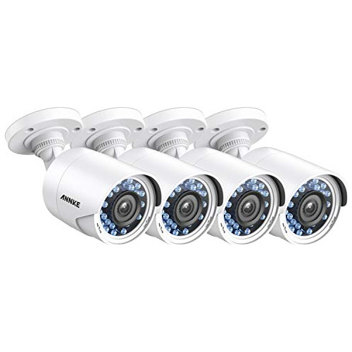 Annke 4 Pack Cctv Bullet Camera White 1080p Hd Tvi Cámara De