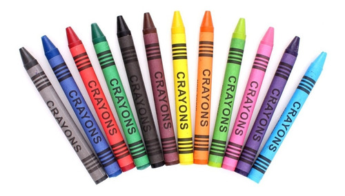 Crayon Crayones X 12 Colores Cera Utiles Escolares En Caja