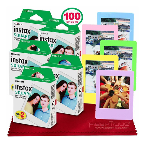 Fujifilm Instax Pelicula Instantanea Cuadrada 100 Para 5