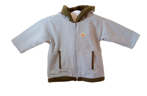 Campera De Lona Y Polar Con Capucha 3 - 18 Meses