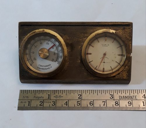 Pisapapeles Fiat Con Termómetro Y Reloj Antiguo (Usado)