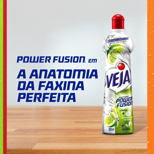 Limpador Multiuso Veja Power Fusion Squeeze 500ml Limão