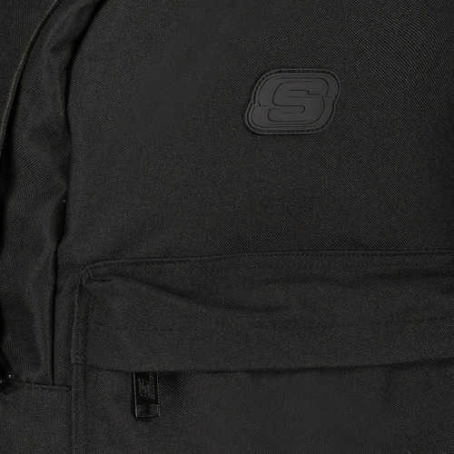 Mochila Backpack Skechers En Poliéster Color Negro Unisex Diseño De La Tela Liso