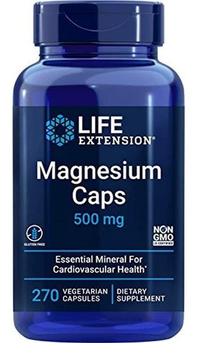 Capsulas De Magnesio De Extension De Vida 500mg, 270 Caps