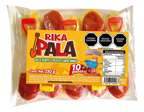Dulce Acidito Y Picosito Sabor Mango Rikapala Con 50 Pzas.