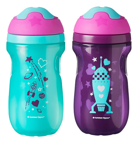 Vaso Tommee Tippee Sippee 9oz 2pz Turquesa