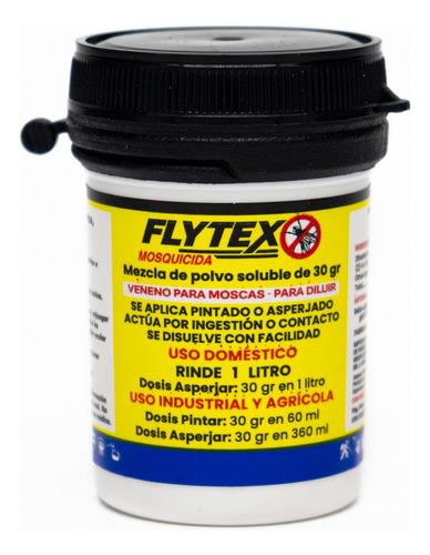 Flytex Mosquicida 2 Tarros De 30 G Insecticida Mata Moscas