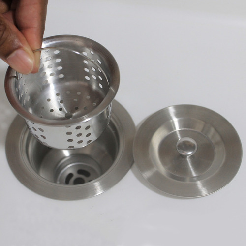 Valvula Pia Cozinha Inox Americana 4.1/2 Cesto Removivel