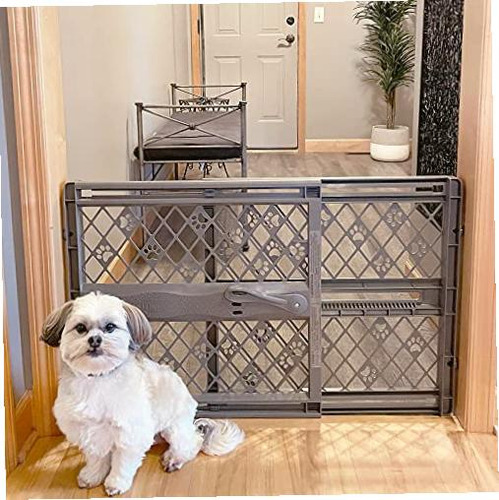 Mypet North States Paws 40 Portable Pet Gate: Expands & Color Fieldstone