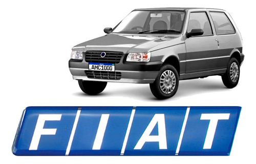 Adesivo Fiat Univesal Fiat Porta Malas Resinado Azul