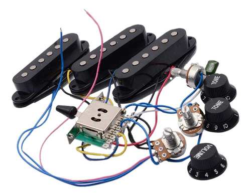 Pastillas De Guitarra Eléctrica Con Potenciómetro De Negro
