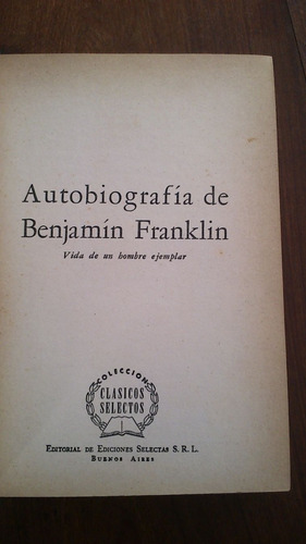 Autobiografía De Benjamín Franklin - Agusti Bartra