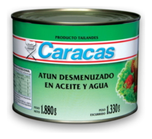 Atun Desmenuzado Al Natural Caracas 170 Grs X 6
