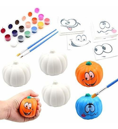 Beiguo Halloween Crafts Pinta Tu Propia Calabaza Blanda 6 P