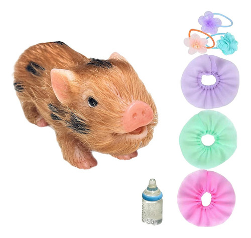 Fweaad Reborn Piggy Doll Mini Piggy Toy Silicone Pig Doll