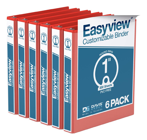 Easyview Premium - Anillo Redondo, Personalizable, 6 Unidade