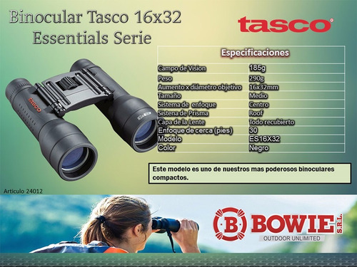 Binocular Tasco 16x32 New Essentials Series Es16x32.