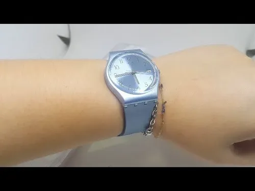 Reloj De Mujer Swatch Gl401 Azulbaya + Regalo !!!