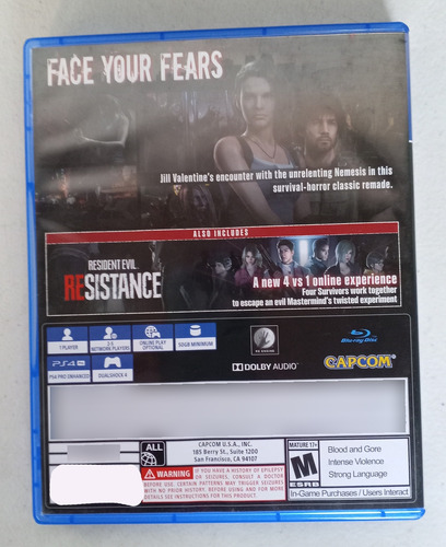 Resident Evil 3 Remake Para Ps4 Formato Físico (Usado)