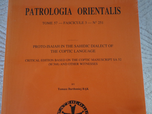 Patrologia Orientalis, Tome 57, Fascicule 3, Nº 251,  Mashafa Sawiros Za-esmunayn, Em Latin, Brepols
