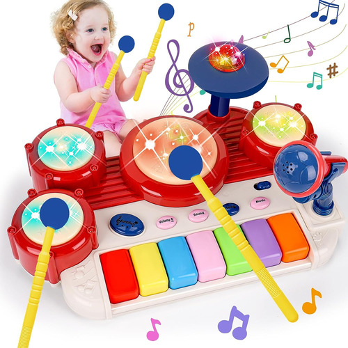 Juguetes Musicales 2 En 1 Para Niños Pequeños De 1 A 3 Años,