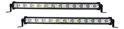 Set De Faros 12 Leds Luz Fija Y Estrobo Blanco Tunelight 60w