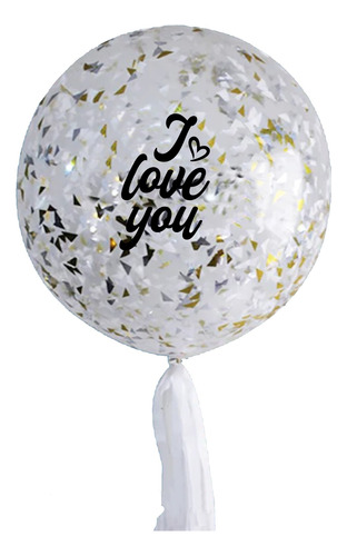 Calca Sticker I Love You Para Globos 15 Piezas