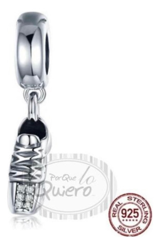 Charm 100% Plata Ley S925 Dije Tenis Correr To Run Deporte Plata 925