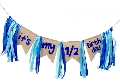 Trona Banner Arpillera Trona Banner 6 Meses Banner Para Azul