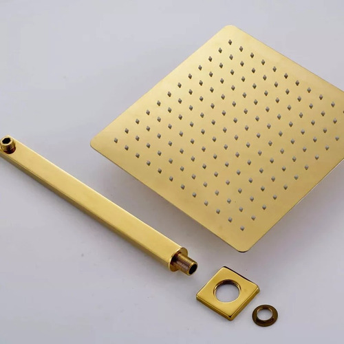 Set Ducha Cuadrada Pared Embutir +cascada+bidet Y Accesorios
