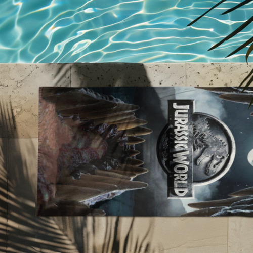 Tallaxi Toalla Baño Jurassic World Microfibra 78cm X 150cm Gris Oscuro