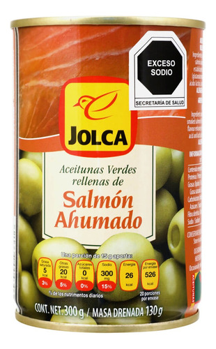 3 Pack Aceitunas Manzanilla Con Salmon Jolca 300