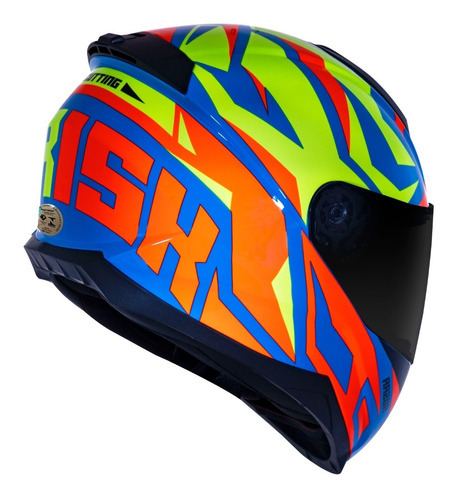 Capacete Norisk Razor Cutting Azul/amarelo/vermelho # Cor Vermelho AZUL AMARELO FLUOR Tamanho do capacete S-P 55-56