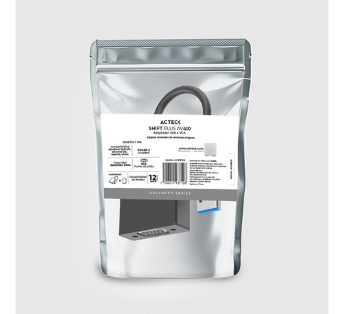 Adaptador Convertidor Acteck Shift Plus Av410 Usb A Vga