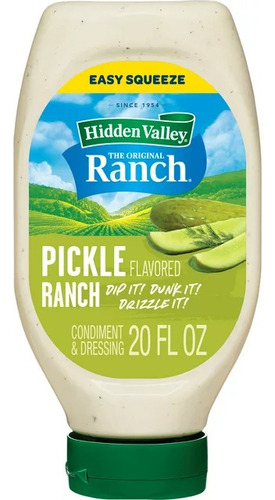 Aderezo Para Ensalada Hidden Valley Sabor Pickle Ranch 591ml
