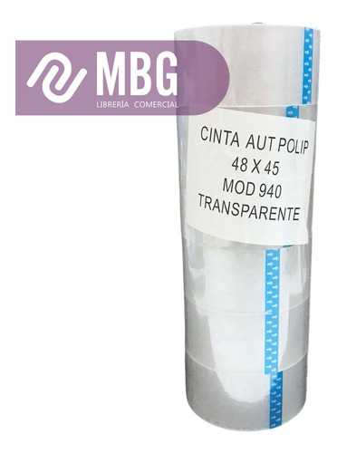 Imagen 2 de 6 de Cinta De Embalar Transparente 48x45 Por 6 Unidades