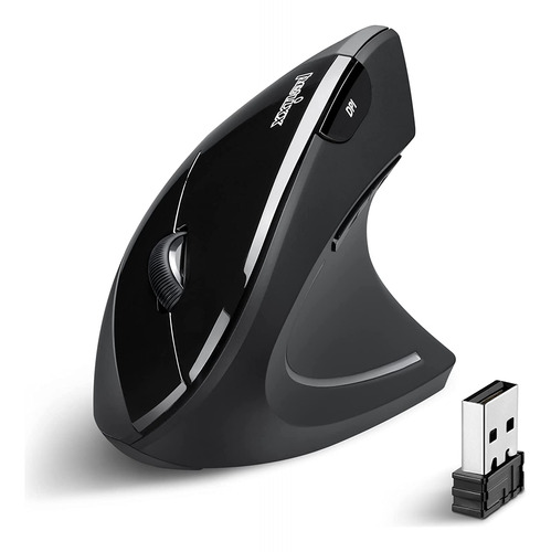 Mouse Vertical Ergonomico Para Pc Universal | Negro / Per...