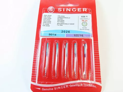 Agujas para máquina de coser Singer Jeans 2026 826r 90 14 100 16