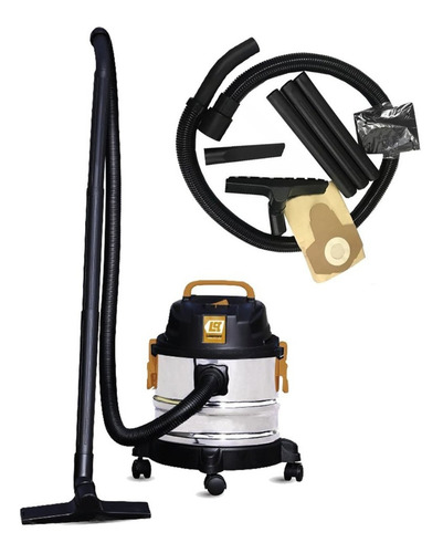 Imagen 1 de 9 de Aspiradora Sopladora 1400w 15l Polvo Agua Auto Acero Inox