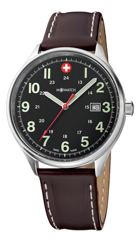 Reloj De Pulsera Suizo M-watch Hombre Wbl.40220.LG Café