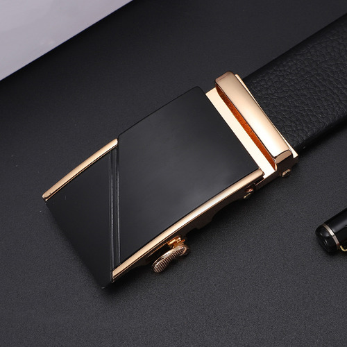 Cinturón De Cuero Suave Para Hombre Con Hebilla Automática