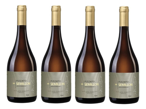 Kit 4 Un Vinho Pizzato Semillon 750 Ml