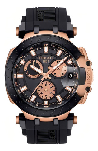 Reloj Tissot T-race De Hombre Oro Rosa/negro T115.417.37.051