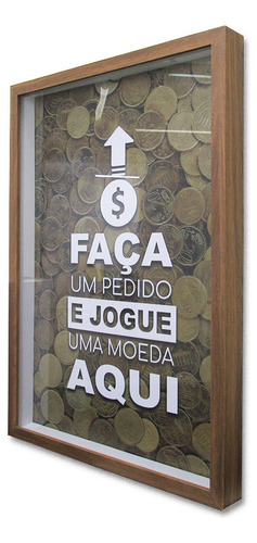 Quadro Cofre Faça Seu Pedido Moldura Madeira 4,5cm 120x80cm