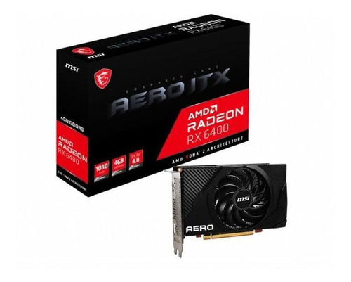 Tarjeta De Video Gamer Msi Radeon Rx 6400 Aero Itx 4gb