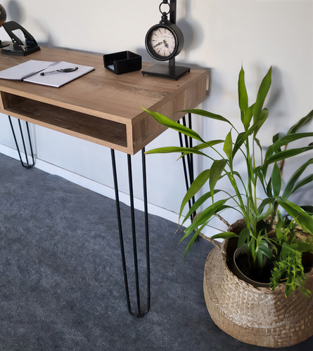 Escritorio Industrial Dielfe LIE110 - 44 cm - 110 cm - 80 cm - Atakama/Negro