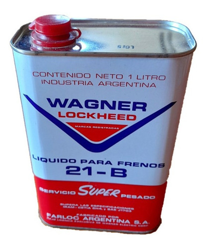 Liquido Para Frenos Wagner Lockheed T21-b Lata De Epoca