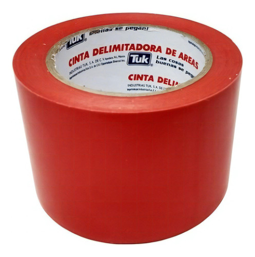 Cinta Adhesiva Delimitadora Tuk 340 Rojo 76mm X 33m Liso