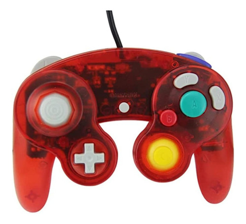 Control Alambrico Game Cube Compatible Con Nintendo Switch  Color Rojo